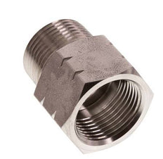 3/4'' NPT x G 3/4'' M/F RVS Verloopring 40 Bar - Hydrauliek