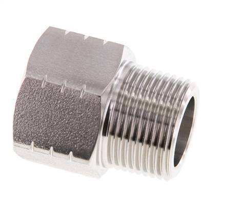 R 3/4'' x 3/4'' NPT M/F RVS Verloopring 40 Bar - Hydrauliek