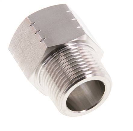 R 3/4'' x 3/4'' NPT M/F RVS Verloopring 40 Bar - Hydrauliek