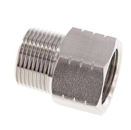 R 3/4'' x 3/4'' NPT M/F RVS Verloopring 40 Bar - Hydrauliek