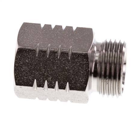G 3/8'' x 3/8'' NPT M/F RVS Verloopring 40 Bar - Hydrauliek