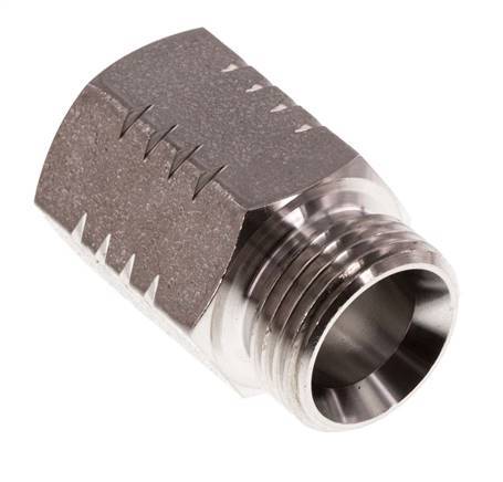 G 3/8'' x 3/8'' NPT M/F RVS Verloopring 40 Bar - Hydrauliek