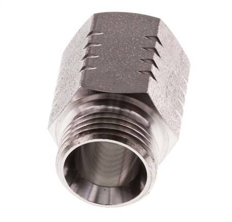 G 3/8'' x 3/8'' NPT M/F RVS Verloopring 40 Bar - Hydrauliek