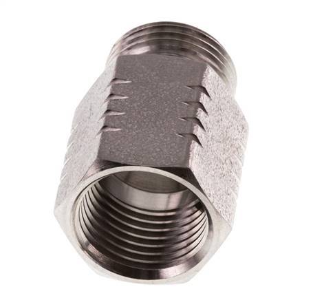 G 3/8'' x 3/8'' NPT M/F RVS Verloopring 40 Bar - Hydrauliek