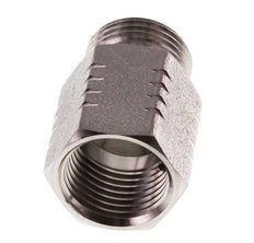 G 3/8'' x 3/8'' NPT M/F RVS Verloopring 40 Bar - Hydrauliek