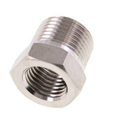 3/8'' NPT x 1/4'' NPT M/F RVS Verloopring 210 Bar - Hydrauliek
