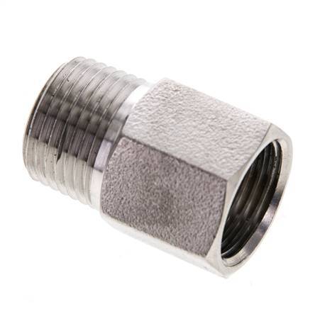 3/8'' NPT x 3/8'' NPT M/F RVS Extension 345 Bar - Hydrauliek