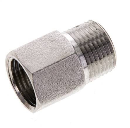 3/8'' NPT x 3/8'' NPT M/F RVS Extension 345 Bar - Hydrauliek