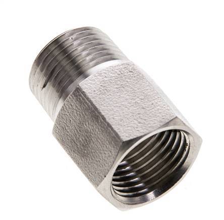 3/8'' NPT x 3/8'' NPT M/F RVS Extension 345 Bar - Hydrauliek