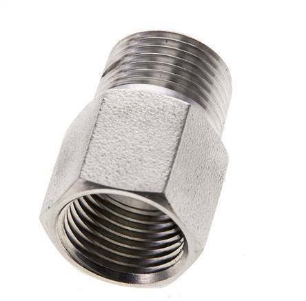 3/8'' NPT x 3/8'' NPT M/F RVS Extension 345 Bar - Hydrauliek