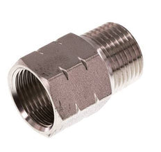 3/8'' NPT x G 3/8'' M/F RVS Verloopring 40 Bar - Hydrauliek