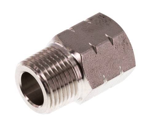 3/8'' NPT x G 3/8'' M/F RVS Verloopring 40 Bar - Hydrauliek