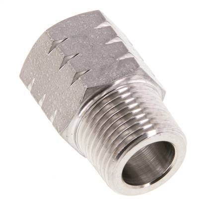 R 3/8'' x 3/8'' NPT M/F RVS Verloopring 40 Bar - Hydrauliek
