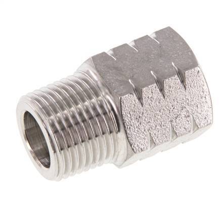 R 3/8'' x 3/8'' NPT M/F RVS Verloopring 40 Bar - Hydrauliek