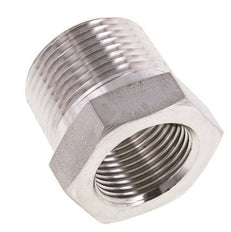 1'' NPT x 3/4'' NPT M/F RVS Verloopring 140 Bar - Hydrauliek