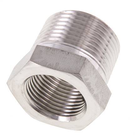 1'' NPT x 3/4'' NPT M/F Stainless steel Reducing Ring 140 Bar - Hydraulic