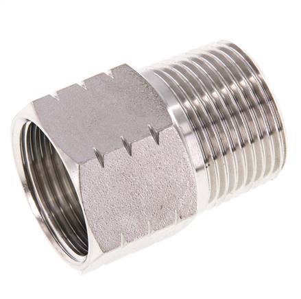 R 1'' x 1'' NPT M/F RVS Verloopring 40 Bar - Hydrauliek