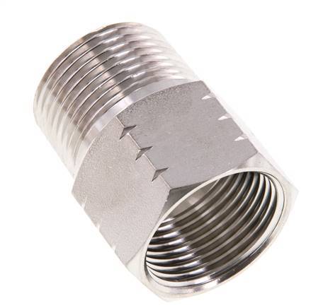 R 1'' x 1'' NPT M/F RVS Verloopring 40 Bar - Hydrauliek