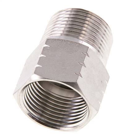 R 1'' x 1'' NPT M/F RVS Verloopring 40 Bar - Hydrauliek