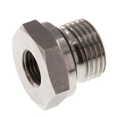 G 1/2'' x G 1/4'' M/F Stainless steel Reducing Adapter 630 Bar - Hydraulic