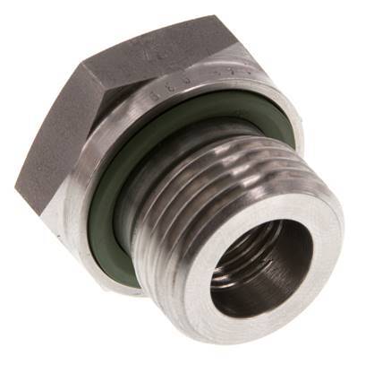 G 1/2'' x G 1/4'' M/F RVS Neusstuk 630 Bar - Hydrauliek