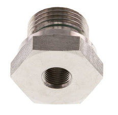 G 1/2'' x G 1/8'' M/F Stainless steel Reducing Adapter 630 Bar - Hydraulic