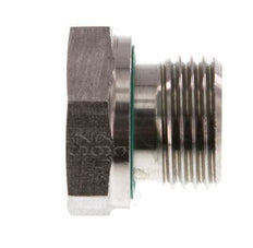 G 1/2'' x G 1/8'' M/F RVS Neusstuk 630 Bar - Hydrauliek