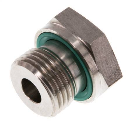 G 1/2'' x G 1/8'' M/F Stainless steel Reducing Adapter 630 Bar - Hydraulic