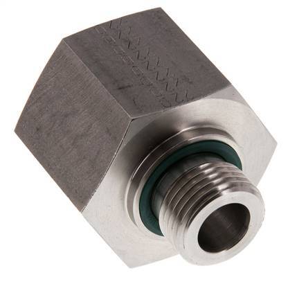 G 1/2'' x G 1'' M/F RVS Neusstuk 400 Bar - Hydrauliek