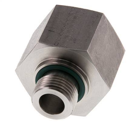 G 1/2'' x G 1'' M/F RVS Neusstuk 400 Bar - Hydrauliek