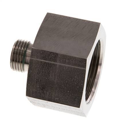 G 1/2'' x G 1 1/4'' M/F RVS Neusstuk 400 Bar - Hydrauliek