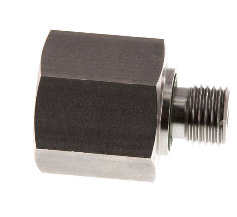 G 1/4'' x G 1/2'' M/F RVS Neusstuk 630 Bar - Hydrauliek