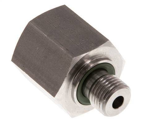 G 1/4'' x G 1/2'' M/F RVS Neusstuk 630 Bar - Hydrauliek
