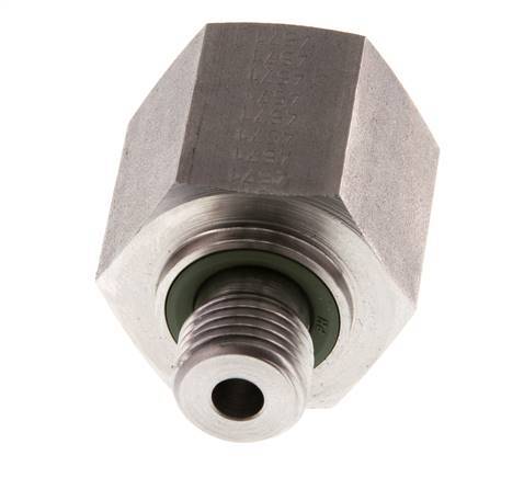 G 1/4'' x G 1/2'' M/F RVS Neusstuk 630 Bar - Hydrauliek