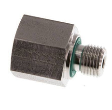 G 1/4'' x G 3/8'' M/F Stainless steel Reducing Adapter 630 Bar - Hydraulic