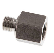G 1/4'' x G 3/8'' M/F Stainless steel Reducing Adapter 630 Bar - Hydraulic