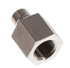 G 1/4'' x G 3/8'' M/F Stainless steel Reducing Adapter 630 Bar - Hydraulic
