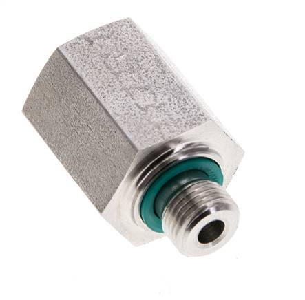 G 1/8'' x G 1/4'' M/F RVS Neusstuk 630 Bar - Hydrauliek