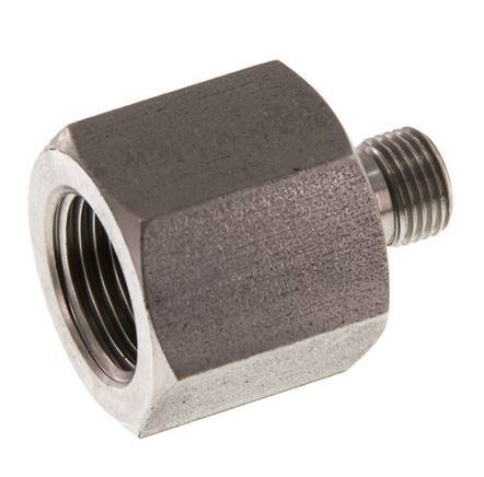 G 1/8'' x G 3/8'' M/F RVS Neusstuk 630 Bar - Hydrauliek