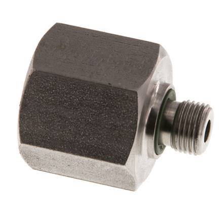 G 1/8'' x G 3/8'' M/F Stainless steel Reducing Adapter 630 Bar - Hydraulic