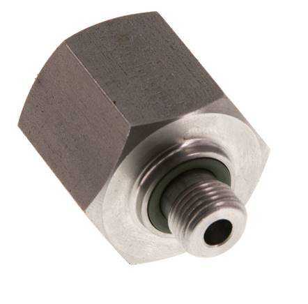 G 1/8'' x G 3/8'' M/F Stainless steel Reducing Adapter 630 Bar - Hydraulic