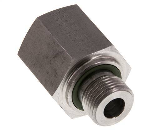 G 3/8'' x G 1/2'' M/F RVS Neusstuk 630 Bar - Hydrauliek