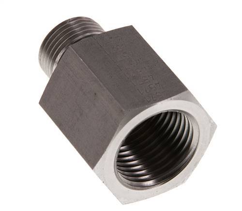 G 3/8'' x G 1/2'' M/F RVS Neusstuk 630 Bar - Hydrauliek