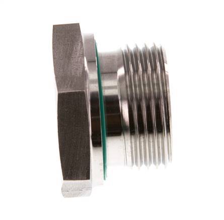 G 1'' x G 1/2'' M/F RVS Neusstuk 400 Bar - Hydrauliek