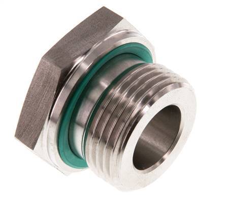 G 1'' x G 1/2'' M/F RVS Neusstuk 400 Bar - Hydrauliek
