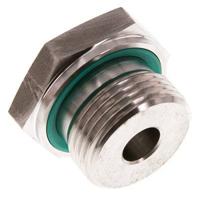 G 1'' x G 1/4'' M/F RVS Neusstuk 400 Bar - Hydrauliek