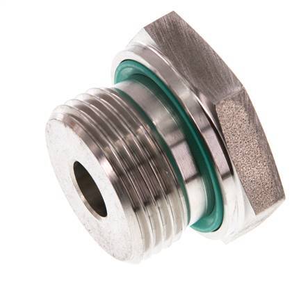 G 1'' x G 1/4'' M/F RVS Neusstuk 400 Bar - Hydrauliek