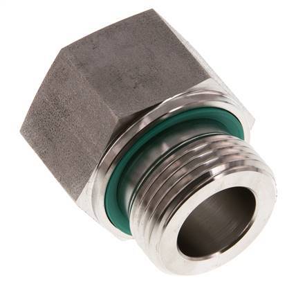 G 1'' x G 3/4'' M/F RVS Neusstuk 400 Bar - Hydrauliek