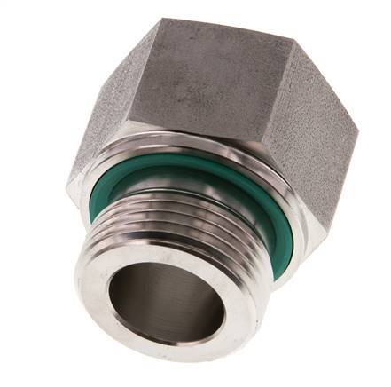 G 1'' x G 3/4'' M/F RVS Neusstuk 400 Bar - Hydrauliek