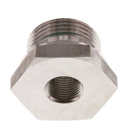 G 1'' x G 3/8'' M/F RVS Neusstuk 400 Bar - Hydrauliek